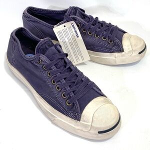 VTG Converse Jack Purcell Low Top Distressed Purple Sneakers Men 8.5 Women 10